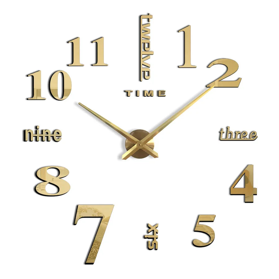 Casual Round Plastic Plexiglass pendant Wall Clock Artificial Decorations