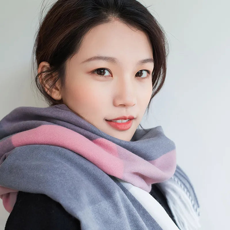 Women's Simple Style Commute Plaid Polyester Scarf