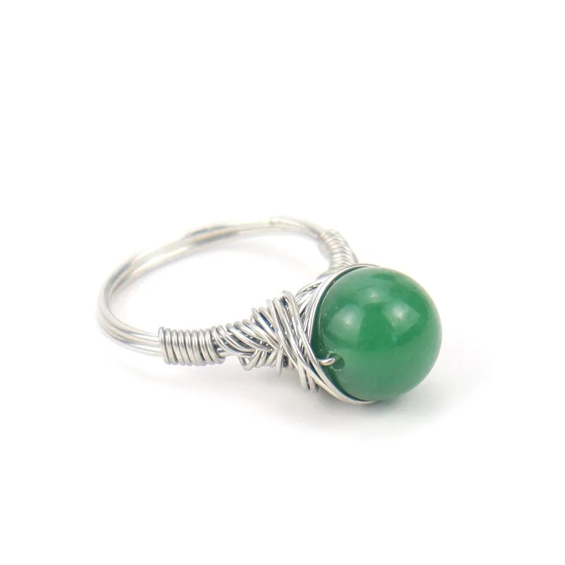 retro geometric agate plating rings 1 piece