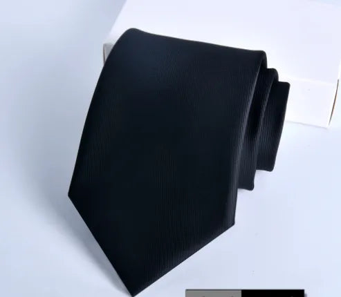 business solid color polyester men's tie