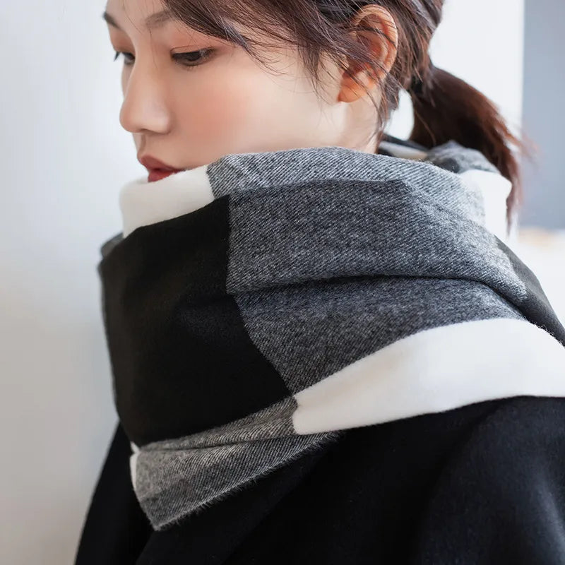 Women's Simple Style Commute Plaid Polyester Scarf