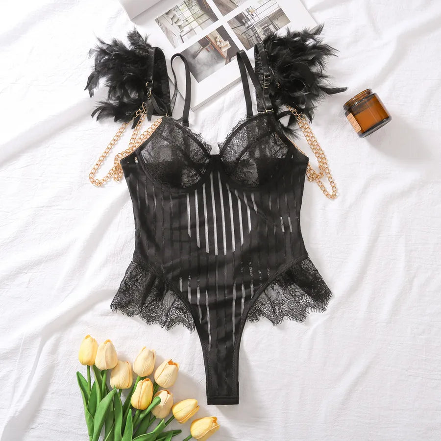 Women's Solid Color Jumpsuit Sexy Lingerie