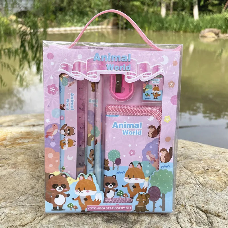 1 Set Cartoon Class Learning Children'S Day Plastic Cute Stationary Sets
