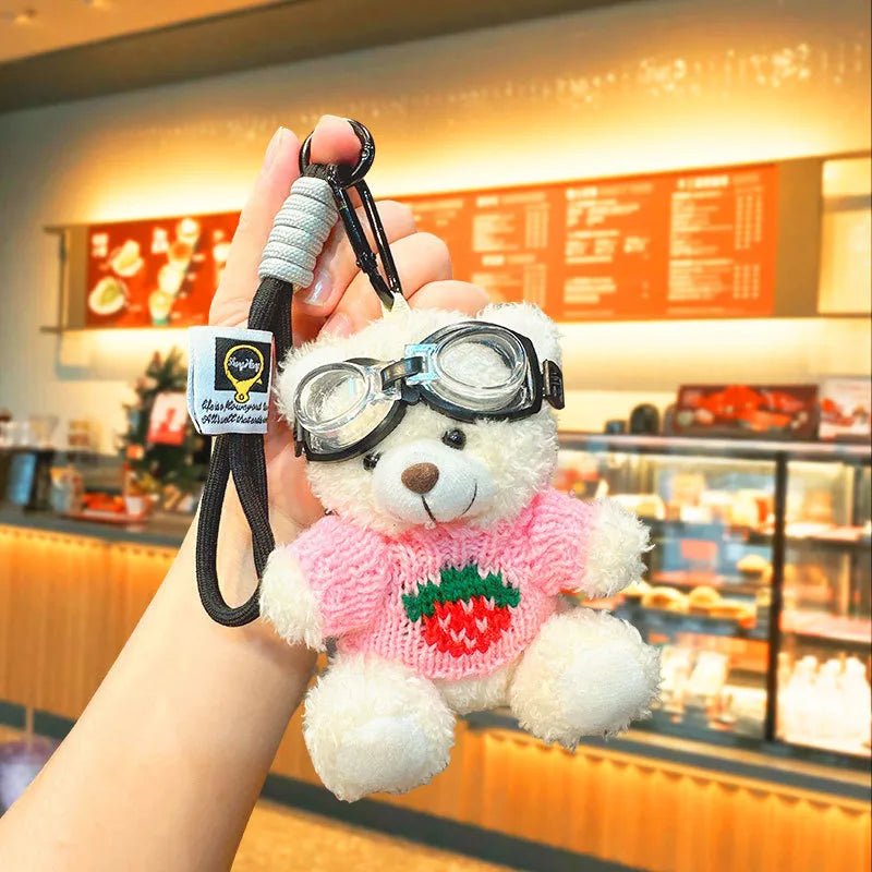 Cartoon Style Bear Polyester Women's Keychain