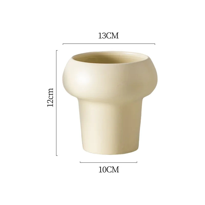 Simple Style Classic Style Solid Color ceramics Flowerpot Artificial Decorations