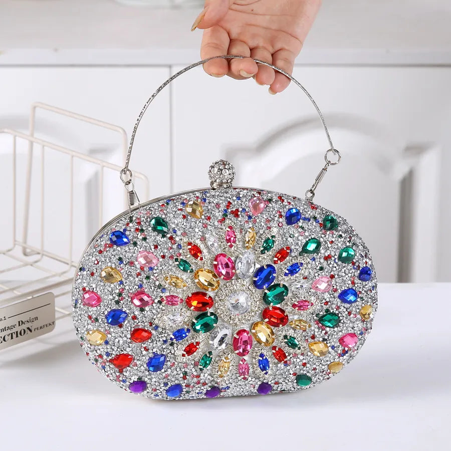 Pu Leather Printing Oval Evening Bags