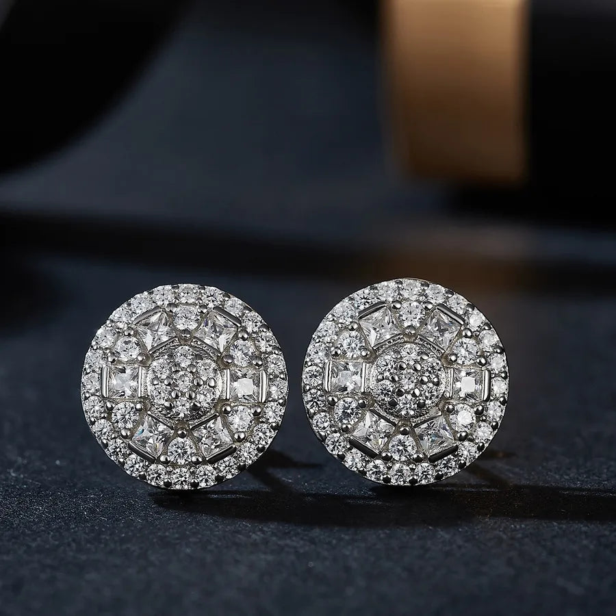 925 Sterling Silver Ear Studs Round Ear Studs