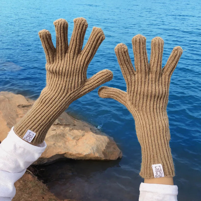 Women's Basic Modern Style Simple Style Solid Color Gloves