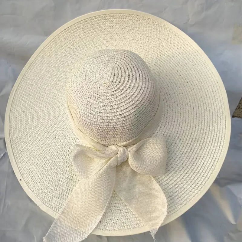 Women's Lady Vacation Bow Knot Big Eaves Sun Hat