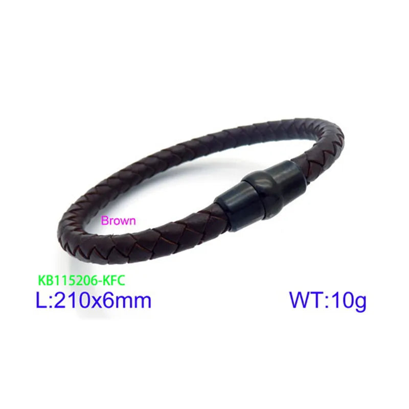 Simple Style Geometric Solid Color Titanium Steel Plating Men's Bracelets