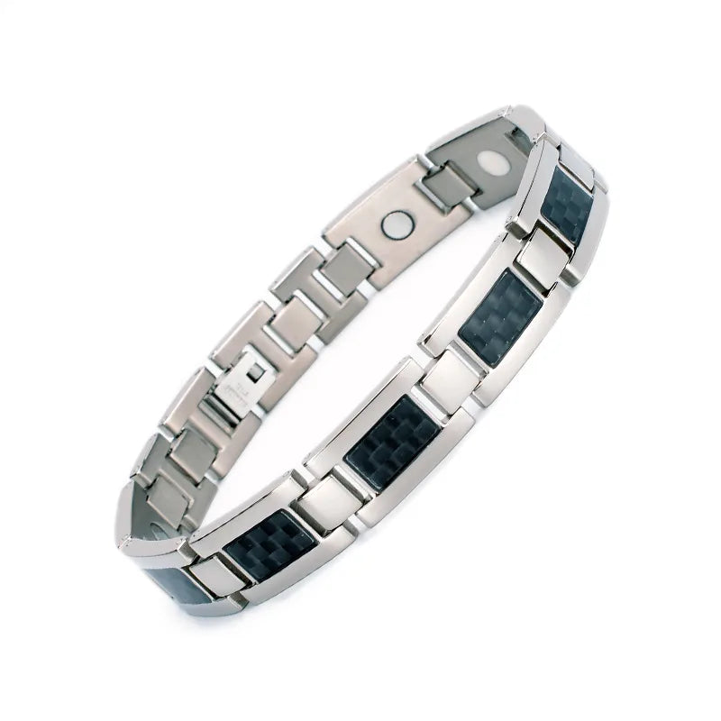 basic retro classic style geometric titanium steel men's bracelets