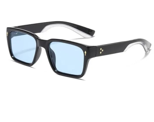 simple style solid color pc square full frame men's sunglasses