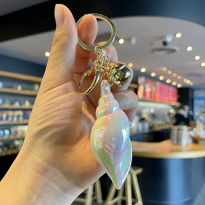Cute Conch Arylic Alloy Unisex Keychain