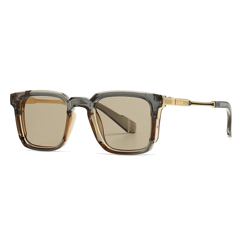 Modern Style Solid Color Pc Square Full Frame Men's Sunglasses