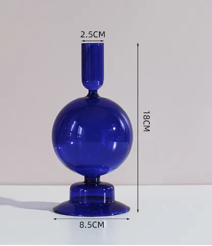 Simple Style Solid Color Glass candlestick