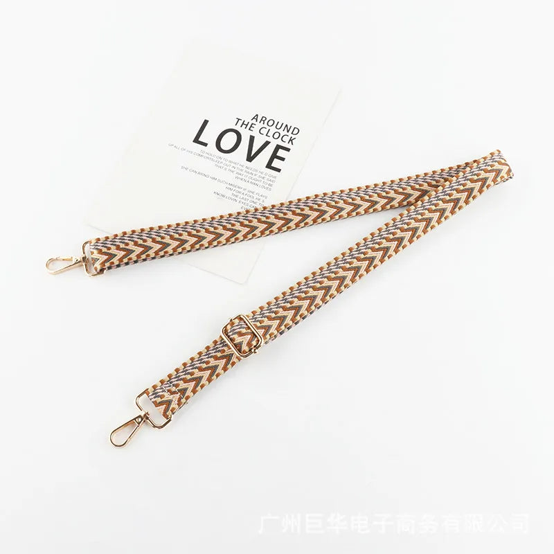 Polyester Geometric Bag Strap