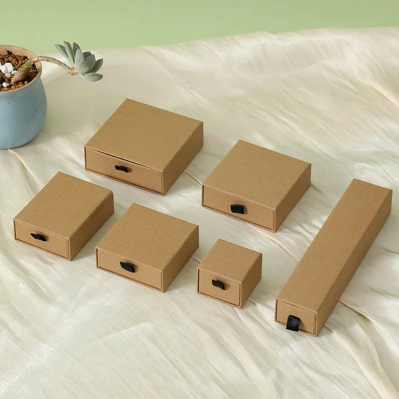 Basic Solid Color Paper Jewelry Boxes
