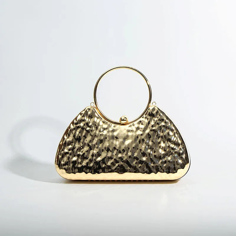 Gold Silver Black Arylic Solid Color Dumpling Shape Evening Bags