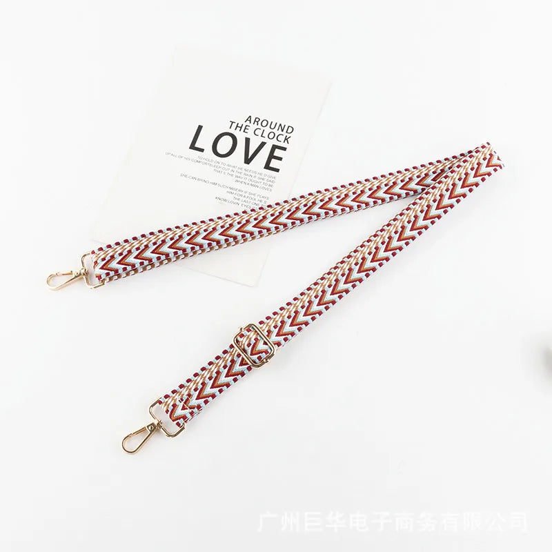 Polyester Geometric Bag Strap