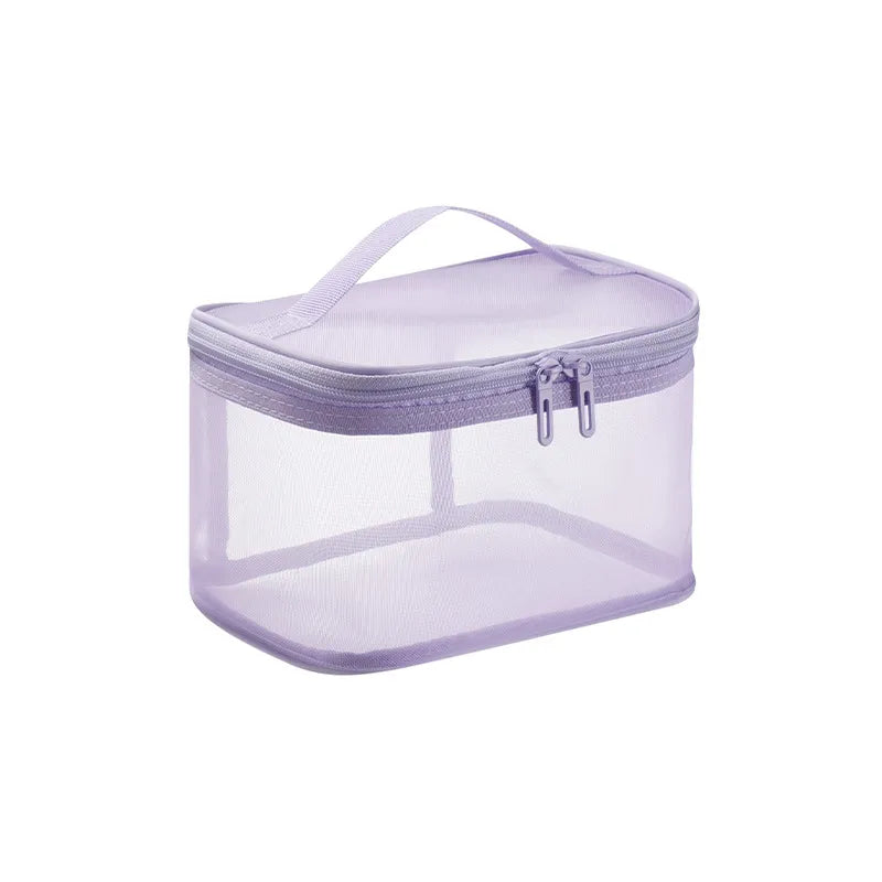 grid visual large multi-functional travel cosmetic storage bag