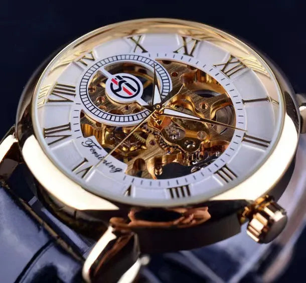 Retro Solid Color Buckle Mechanical Watch Men's Watches