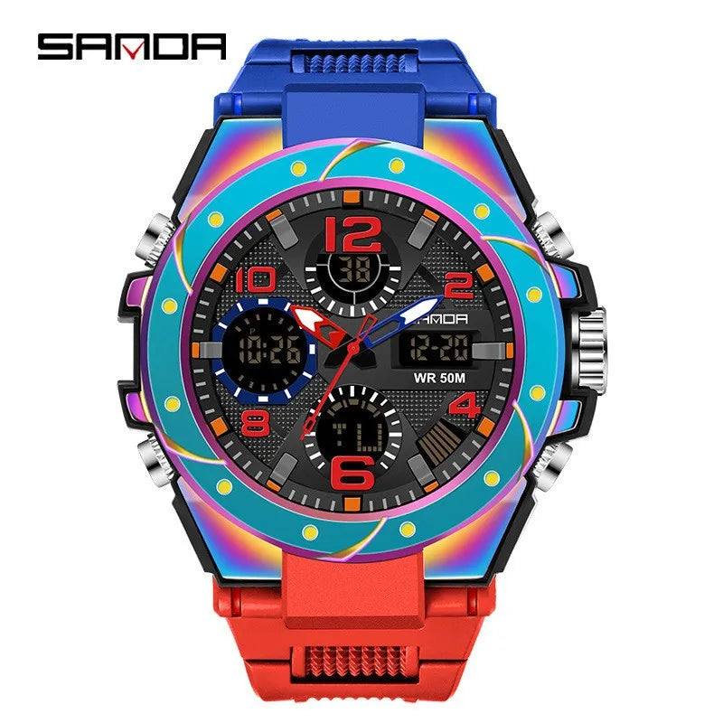 modern style solid color electronic men's watches