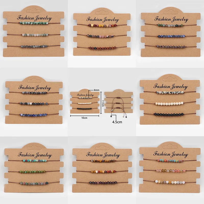 Simple Style Geometric natural stone Agate Bracelets In Bulk