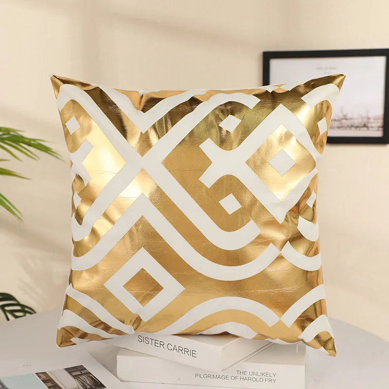 classical letter short plush pillow cases
