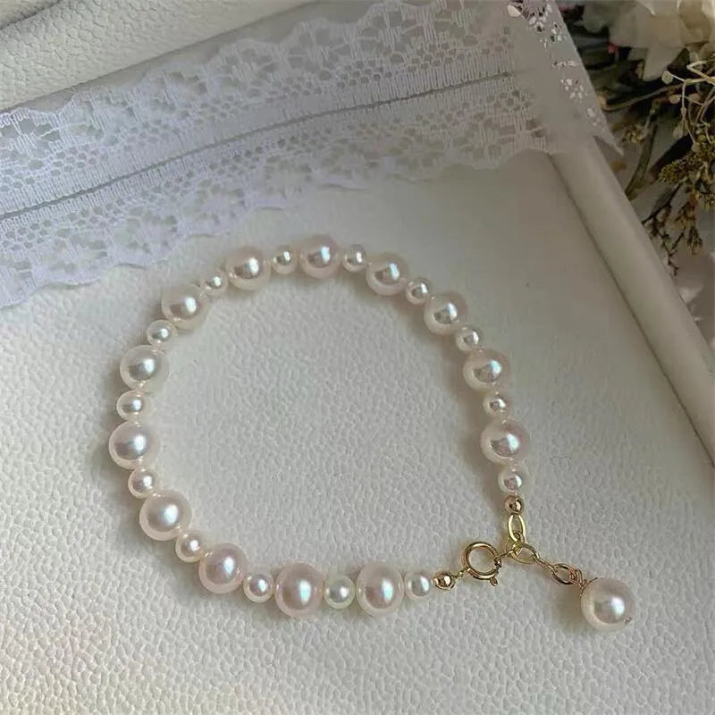 Beaded Chain Bracelets Elegant Simple Style