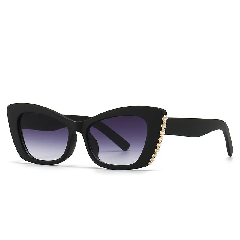 Streetwear Solid Color Pc Cat Eye Full Frame Women's Sunglasses