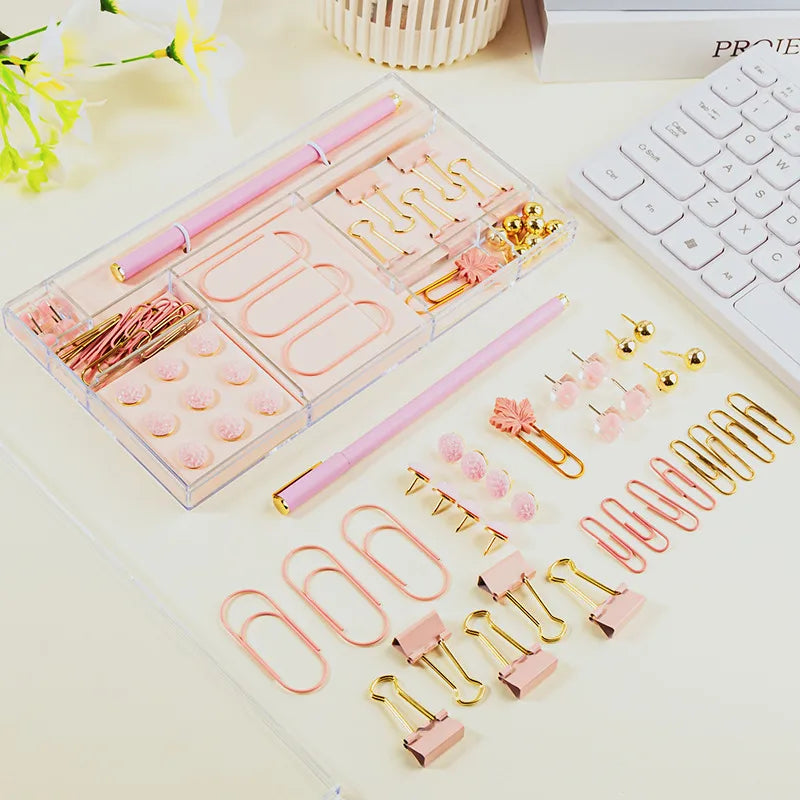 Solid Color Metal Learning Casual Stationary Sets