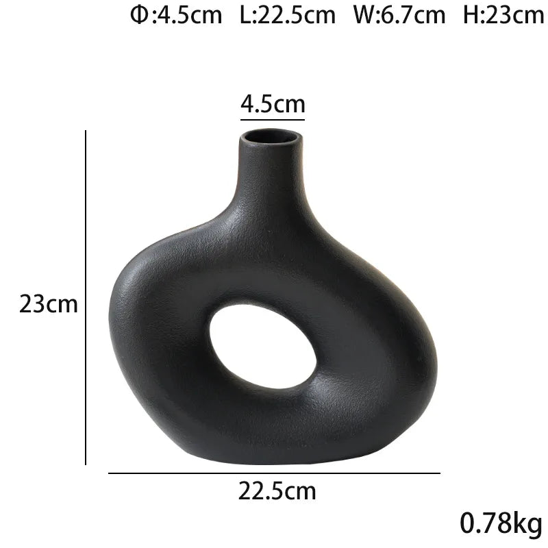 simple style irregular solid color ceramics vase