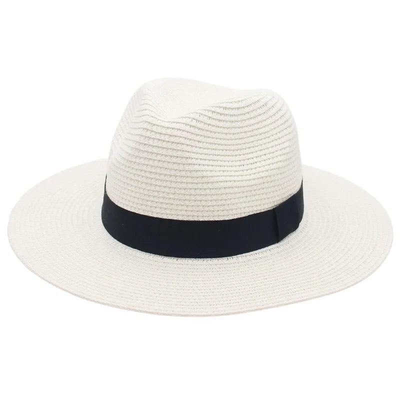 Unisex Vacation Classic Style Solid Color Big Eaves Straw Hat