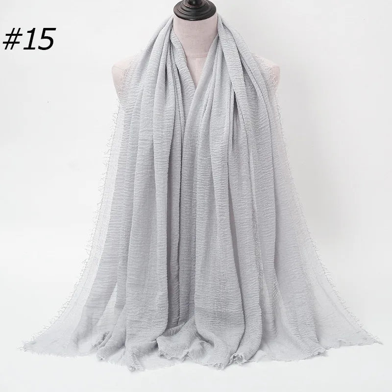 fashion solid color cotton pashmina scarves