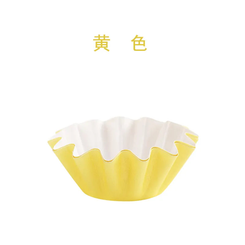 simple style solid color paper cake cups
