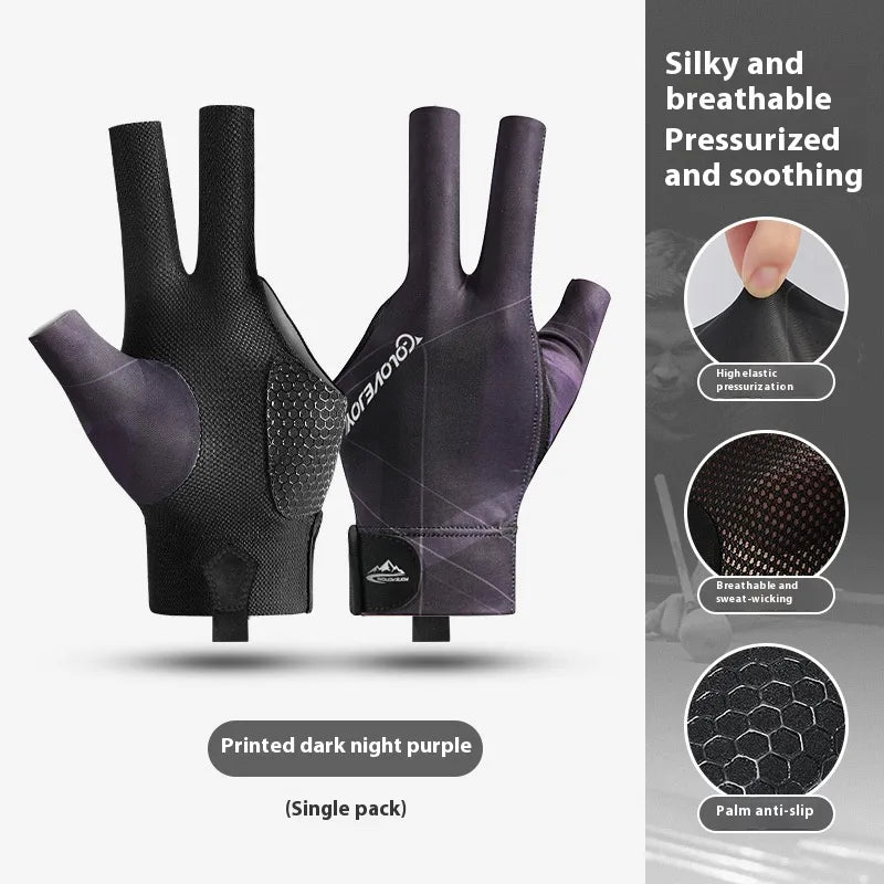 Vocabulary Words/Name Multicolor Spandex Polyester Billiard Gloves