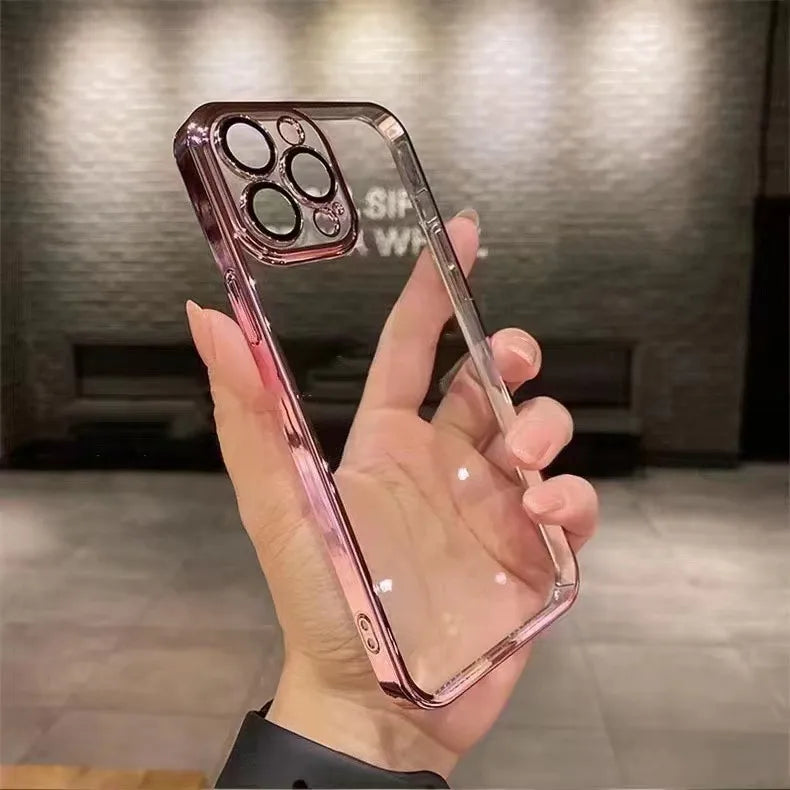 simple style transparent plastic   phone accessories