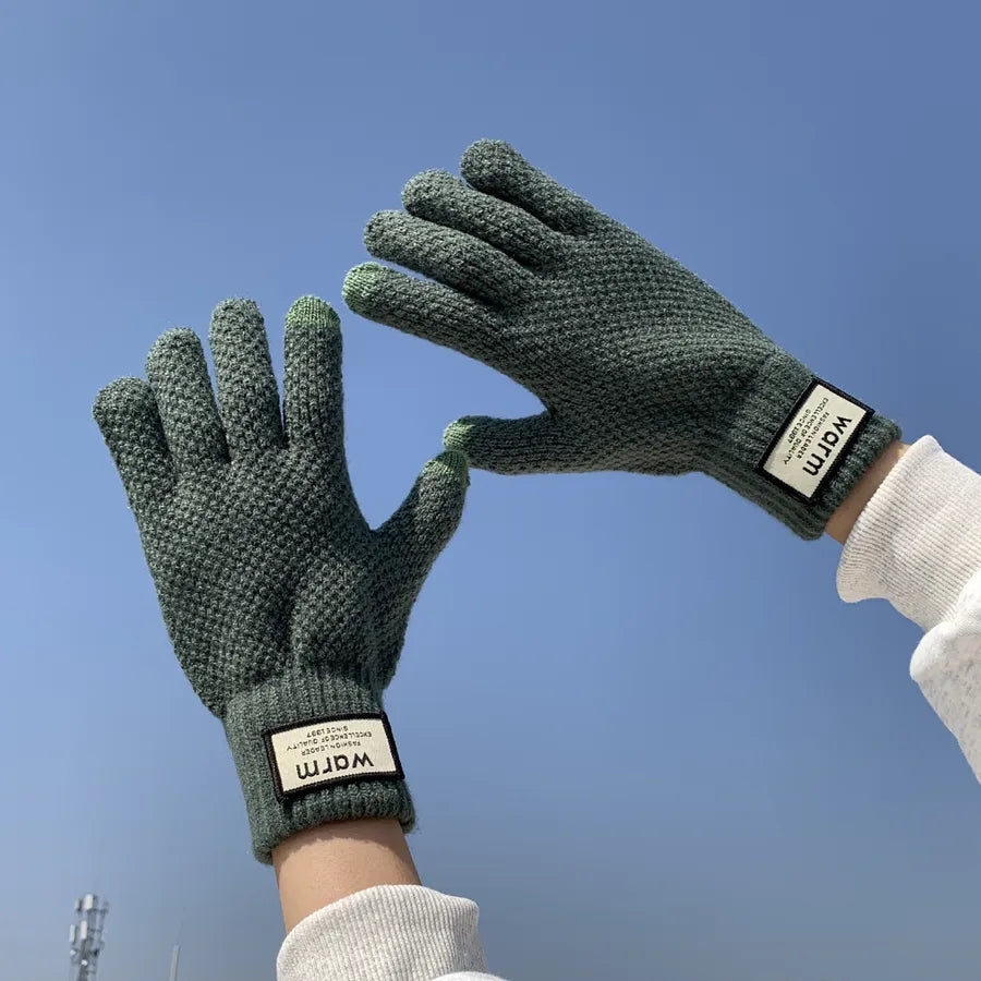 unisex simple style solid color gloves 1 set