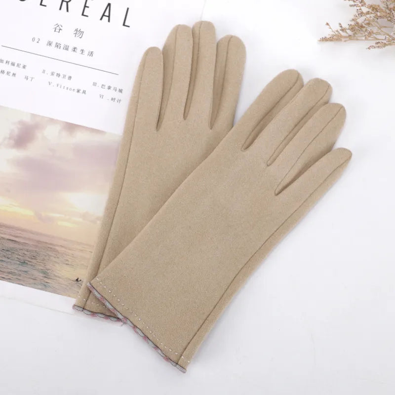 Women's Elegant Simple Style Solid Color Gloves