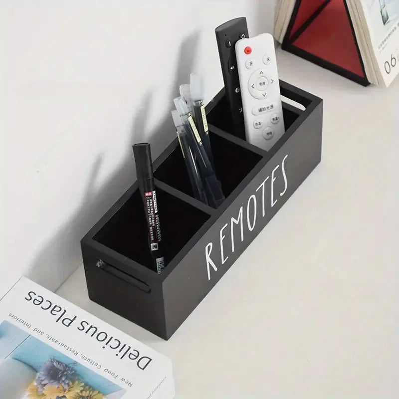 Casual letter Solid Color Wood Storage Box