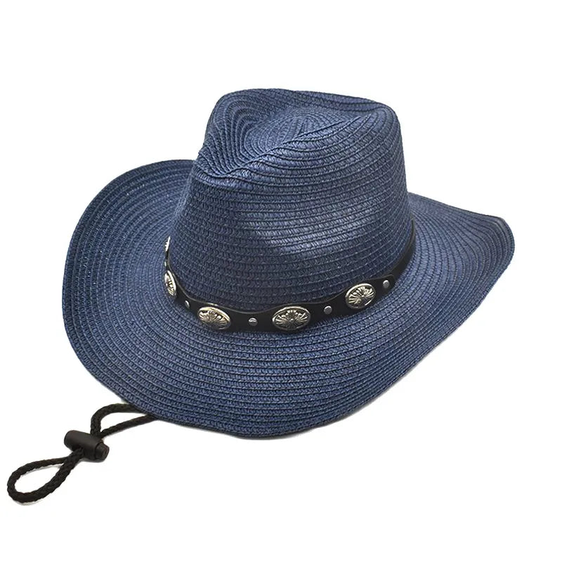 women's vacation beach solid color wide eaves straw hat