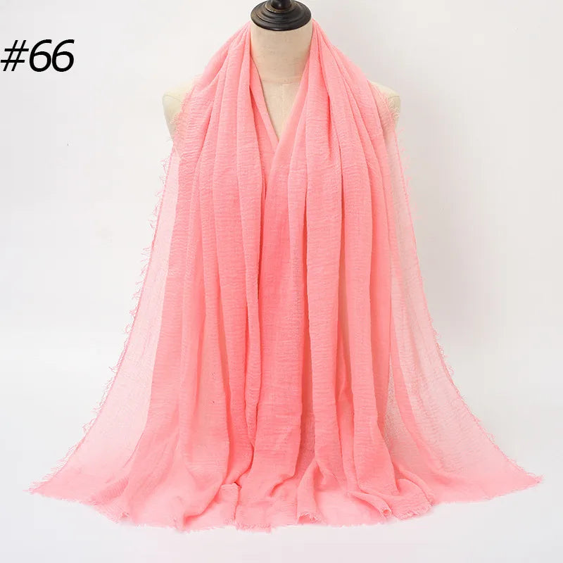 fashion solid color cotton pashmina scarves