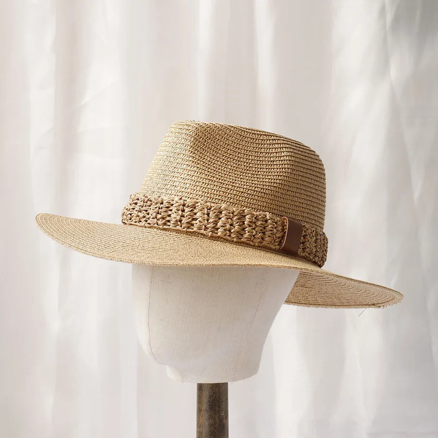 Women's Vacation Classic Style Solid Color Big Eaves Straw Hat
