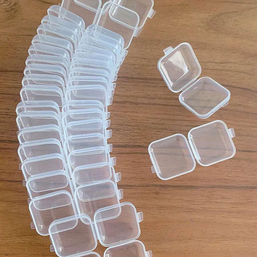 Simple Style Square Solid Color Acrylic Ornament Storage Box