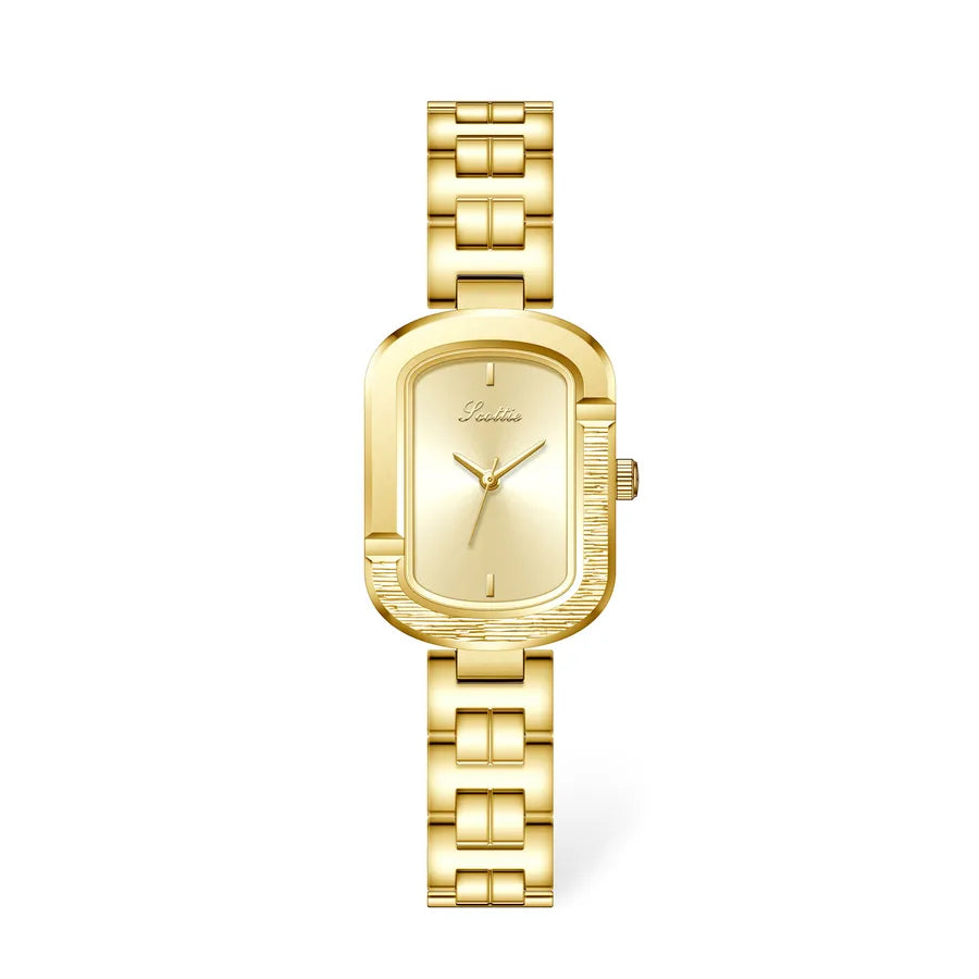 Elegant Luxurious Commute Rectangle Butterfly Double Snap Quartz Watch
