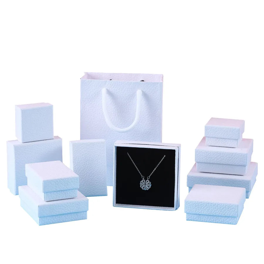 Simple Style Square Solid Color Paper Jewelry Boxes