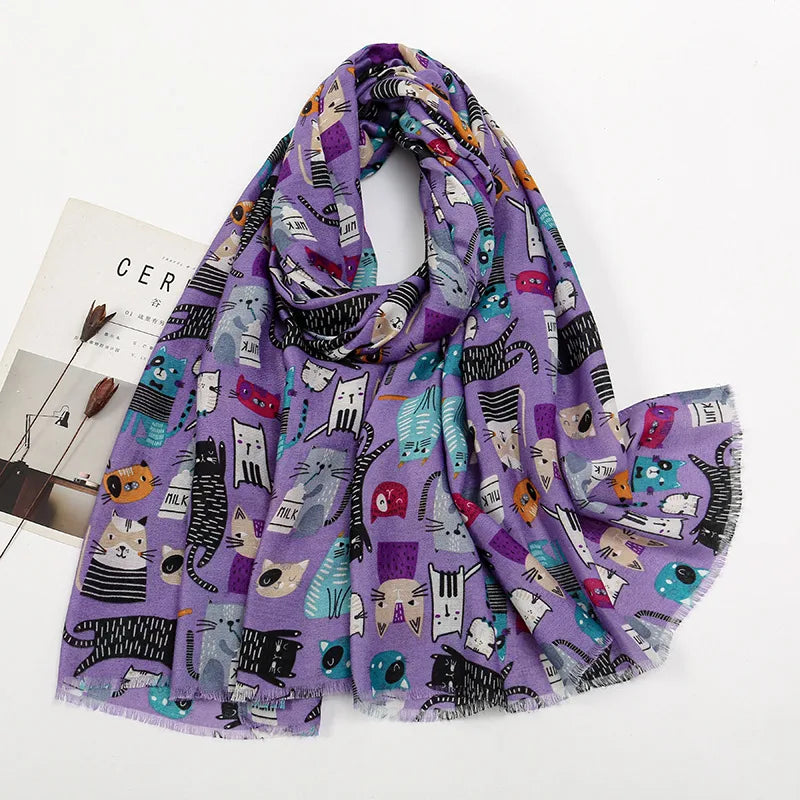 Women's Vacation Simple Style Animal Polyester Scarf