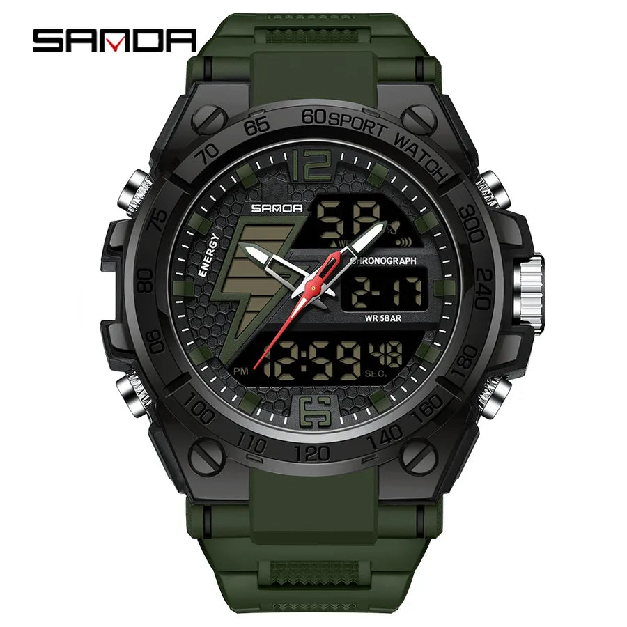 modern style solid color electronic men's watches