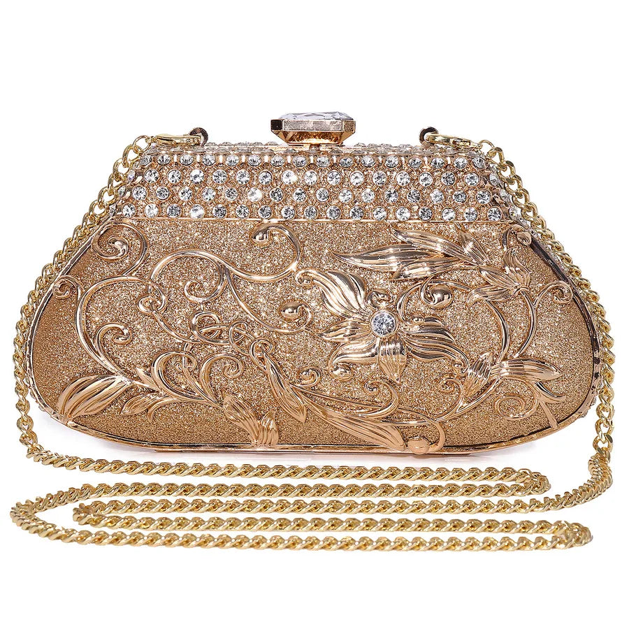 Pu Leather Alloy Solid Color Square Evening Bags