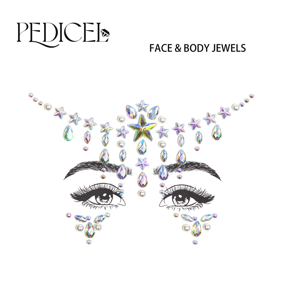 Multicolor Rhinestone Tattoos & Body Art 1 Piece